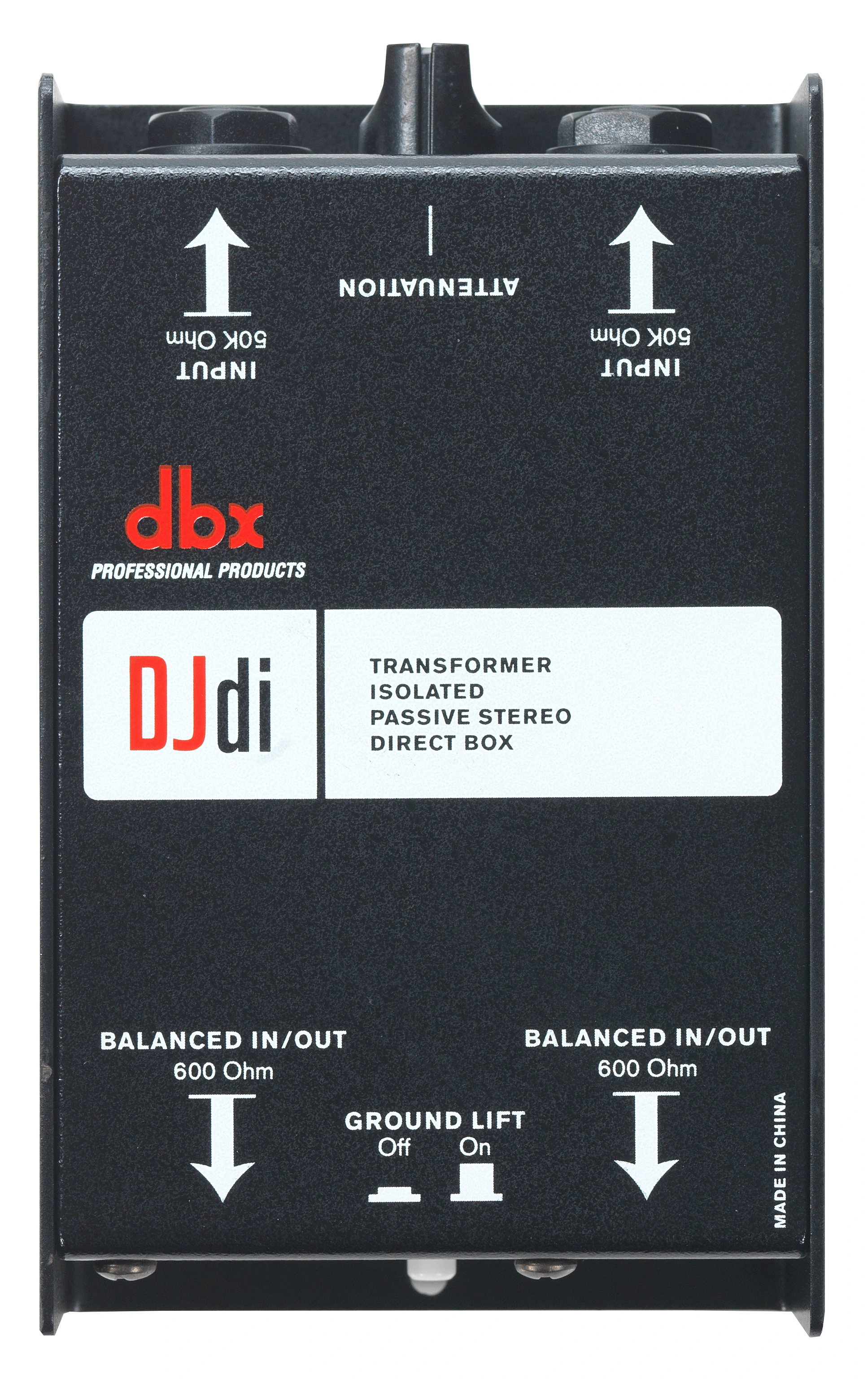 dbx DJDI Passive Stereo Di Box - dbx-djdi_top